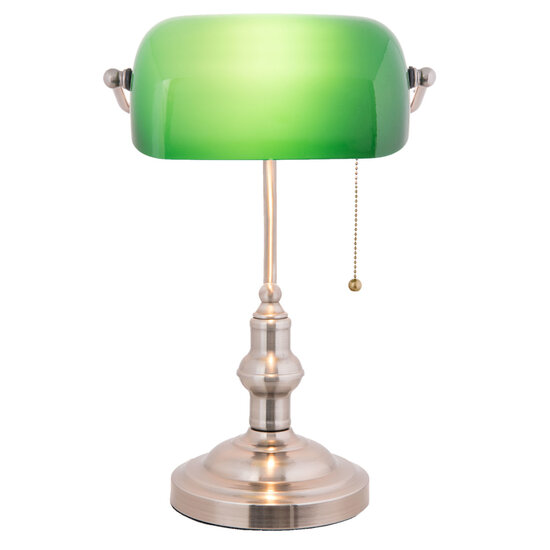 Clayre & Eef | Bureaulamp Bankierslamp Groen 27x17x41 cm E27/max 1x60W | 5LL-5100
