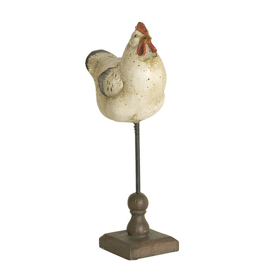 Clayre & Eef | Decoratie Beeld Kip Beige 13x8x32 cm | 6PR0147