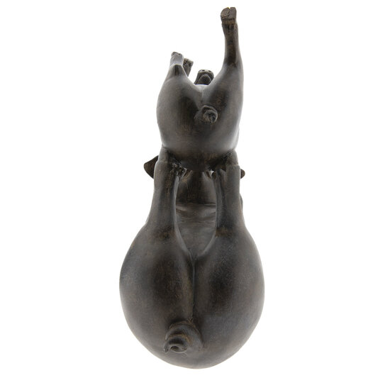 Clayre & Eef | Decoratie Beeld Varken Grijs 27x13x32 cm | 6PR2429