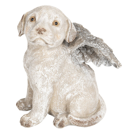 Clayre & Eef | Decoratie Beeld Hond Grijs 16x13x20 cm | 6PR2659