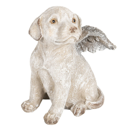 Clayre & Eef | Decoratie Beeld Hond Grijs 16x13x20 cm | 6PR2659