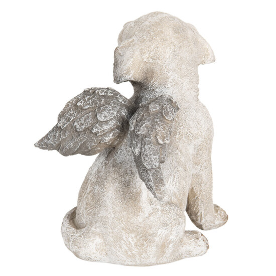 Clayre & Eef | Decoratie Beeld Hond Grijs 16x13x20 cm | 6PR2659