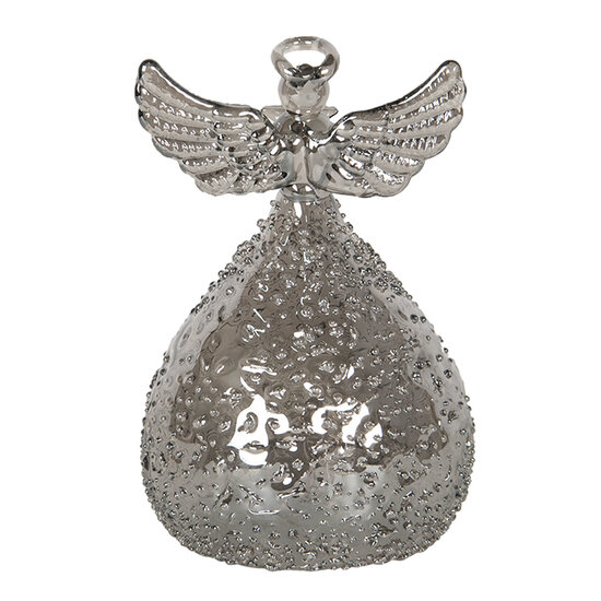 Decoratie engel ø 8*13 cm Zilverkleurig | 6GL2748 | Clayre & Eef 3