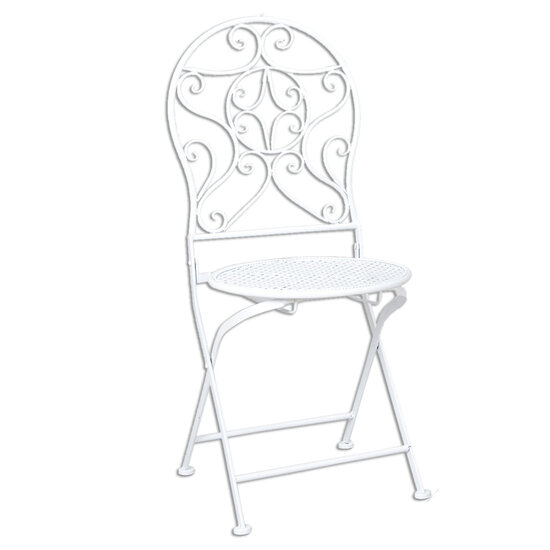 Tafel + 2 stoelen ø 60*70 / 40*40*92 cm (2) Wit | 5Y0190 | Clayre & Eef 2