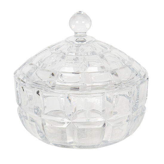 Schaal met deksel ø 18*18 cm Transparant | 6GL2847 | Clayre & Eef