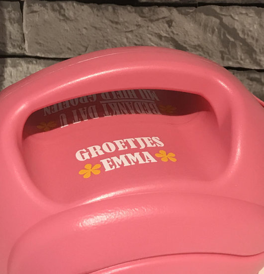 Gieter Flamingo - bedankt dat u mij hielp groeien | Juf & Meester cadeau