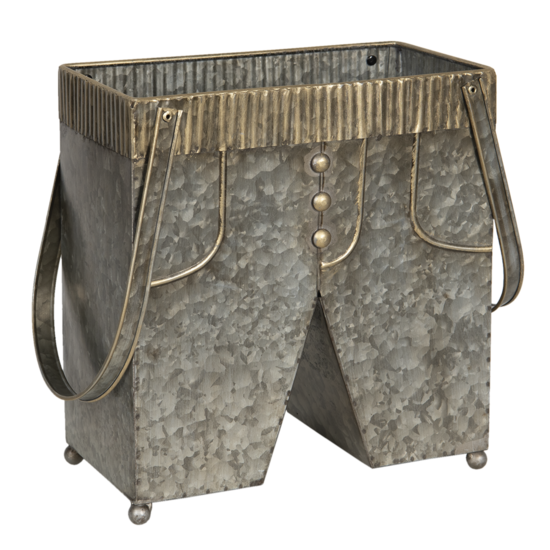 Clayre & Eef | Plantenstandaard Binnen Set van 2 Grijs 28x15x30/50 cm | 6Y4184