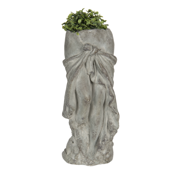 Clayre & Eef | Bloempot Binnen Grijs 16x15x38 cm | 6TE0326L