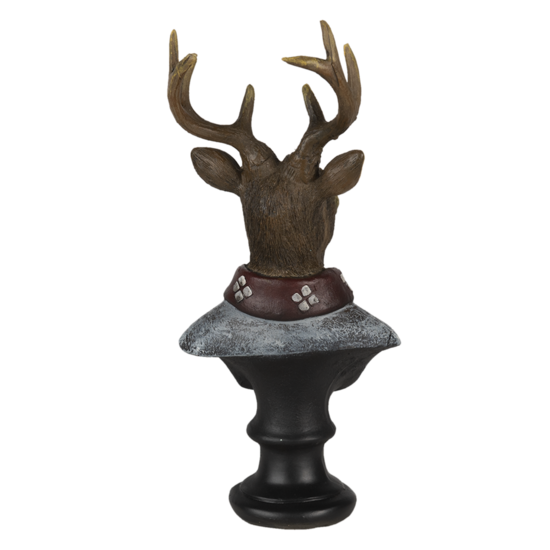 Clayre & Eef | Decoratie Beeld Hert Bruin 10x9x23 cm | 6PR4611