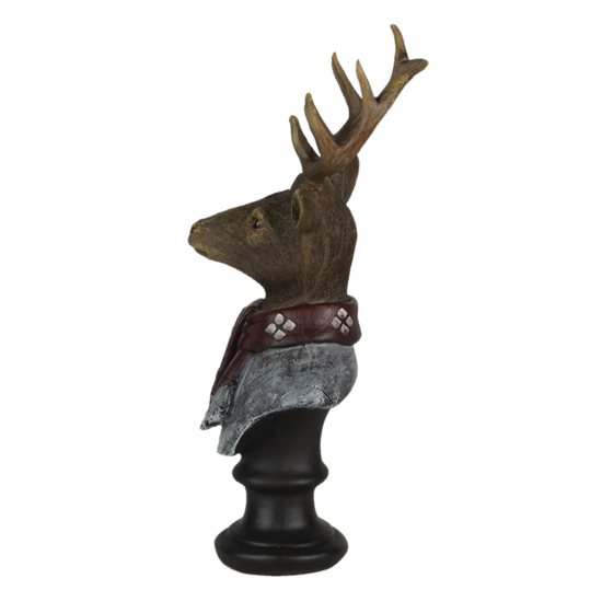Clayre & Eef | Decoratie Beeld Hert Bruin 10x9x23 cm | 6PR4611