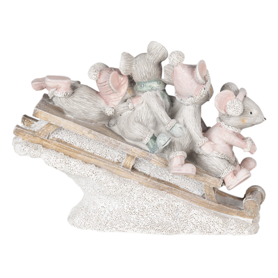 Clayre & Eef | Decoratie Beeld Muis 15x5x11 cm | 6PR4709