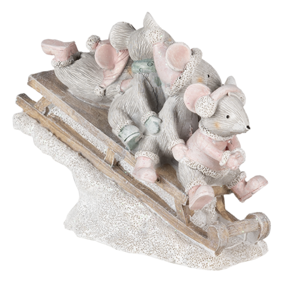 Clayre & Eef | Decoratie Beeld Muis 15x5x11 cm | 6PR4709