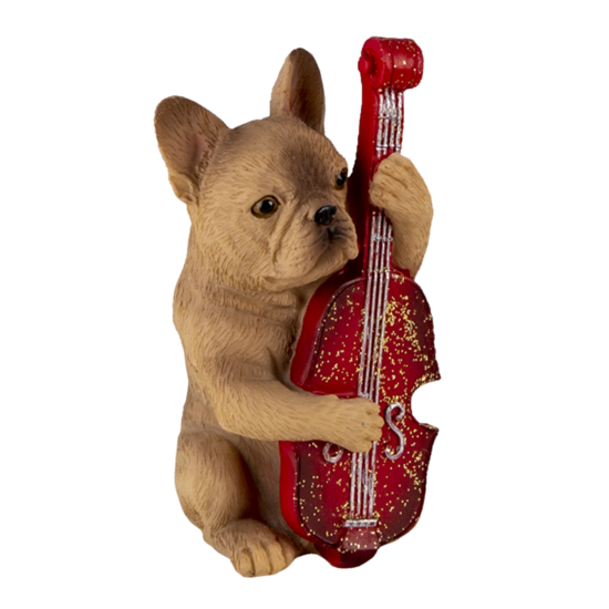 Clayre & Eef | Decoratie Beeld Set van 3 Honden Bruin, Wit 4x6x10 cm | 6PR4684