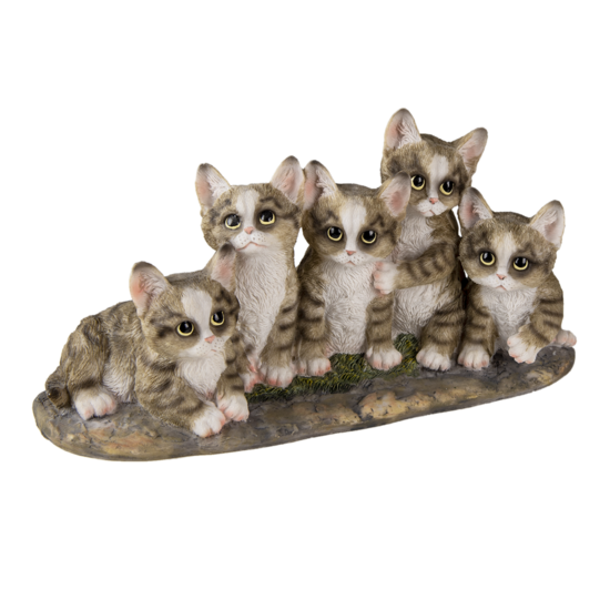 Clayre & Eef | Decoratie Beeld Katten Grijs 32x13x16 cm | 6PR3338