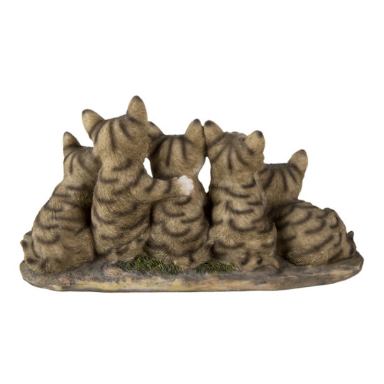Clayre & Eef | Decoratie Beeld Katten Grijs 32x13x16 cm | 6PR3338