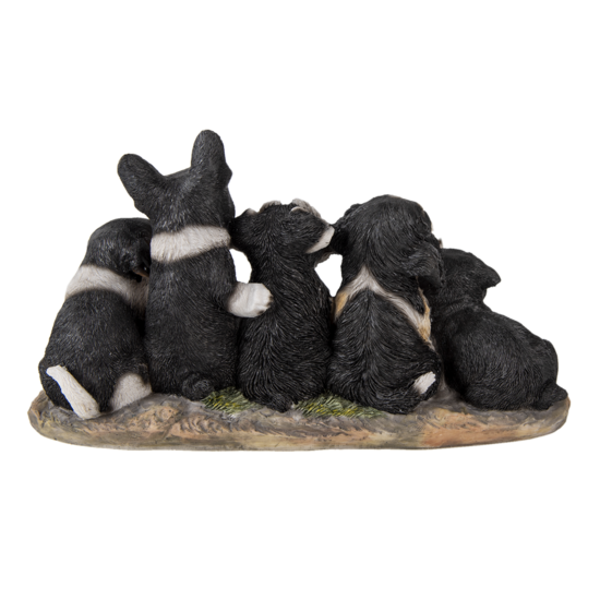 Clayre & Eef | Decoratie Beeld Honden Zwart, Wit 33x12x17 cm | 6PR3340