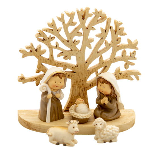Clayre & Eef | Kerstdecoratie Beeld Jezus Bruin 11x5x10 cm | 6PR4743