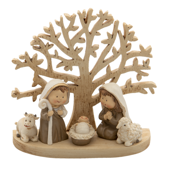 Clayre & Eef | Kerstdecoratie Beeld Jezus Bruin 11x5x10 cm | 6PR4743