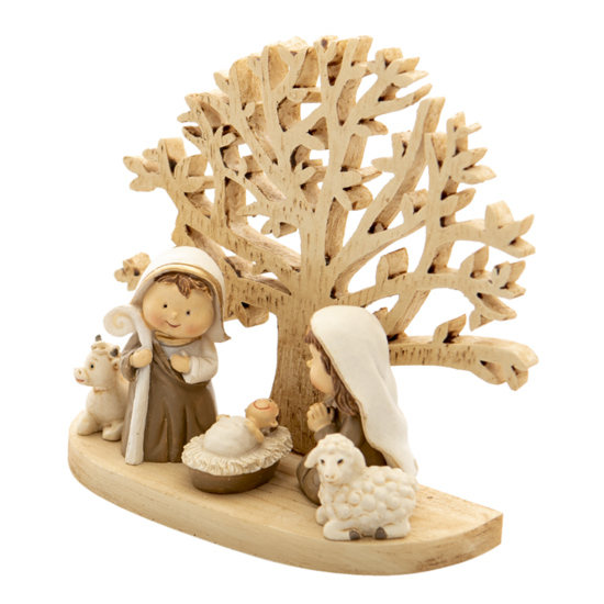 Clayre & Eef | Kerstdecoratie Beeld Jezus Bruin 11x5x10 cm | 6PR4743
