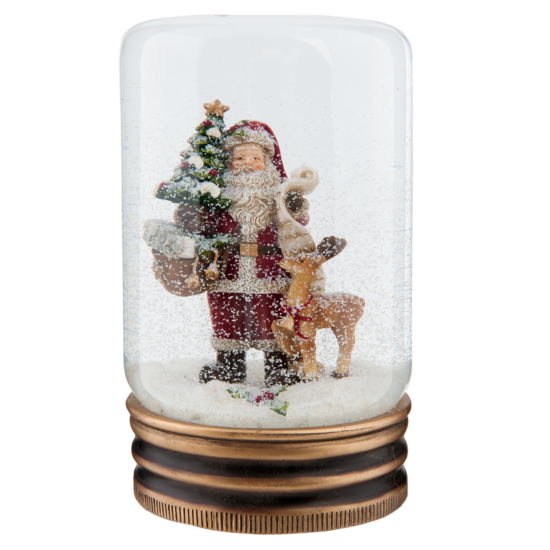 Clayre & Eef | Sneeuwbol Kerstman Rood ø 5x9 cm | 63789
