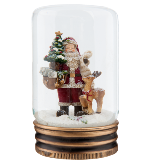 Clayre & Eef | Sneeuwbol Kerstman Rood ø 5x9 cm | 63789