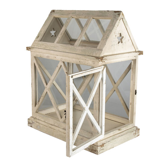 Clayre & Eef | Decoratie Kweekkasje Wit 54x35x66 cm | 5H0466