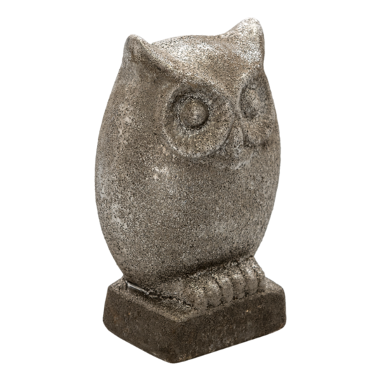 Clayre & Eef | Decoratie Beeld Uil Grijs 15x10x23 cm | 6CE1306