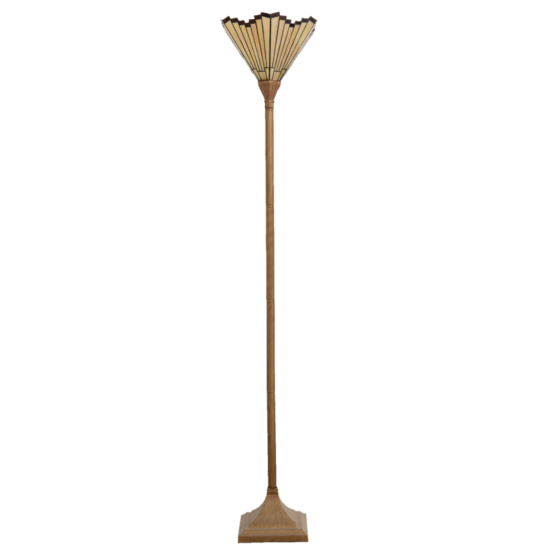 Clayre & Eef | Tiffany Vloerlamp Goudkleurig 37x37x183 cm E27/max 1x60W | 5LL-5734