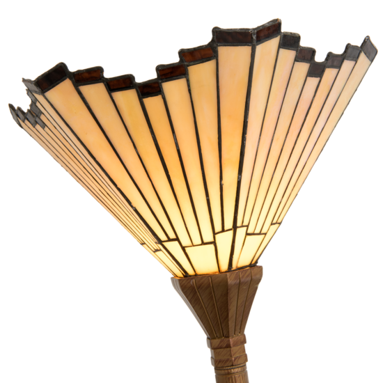 Clayre & Eef | Tiffany Vloerlamp Goudkleurig 37x37x183 cm E27/max 1x60W | 5LL-5734