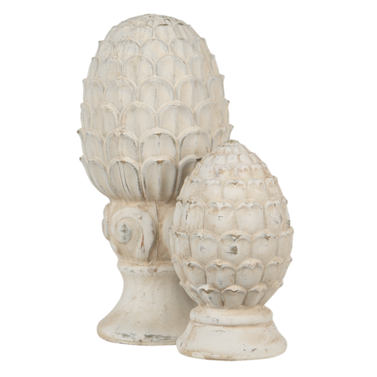 Clayre & Eef | Decoratie Dennenappel Beige ø 10x18 cm | 6TE0394