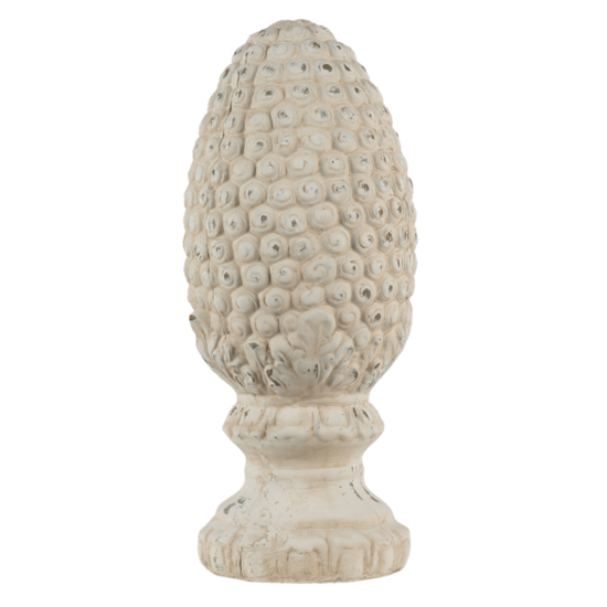 Clayre & Eef | Decoratie Beeld Dennenappel Beige ø 17x39 cm | 6TE0393L