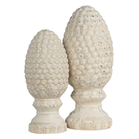 Clayre & Eef | Decoratie Beeld Dennenappel Beige ø 17x39 cm | 6TE0393L