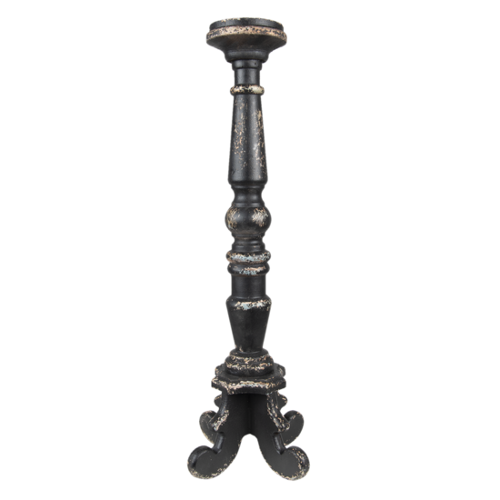 Kandelaar ø 16*65 cm Zwart | 5H0519 | Clayre & Eef