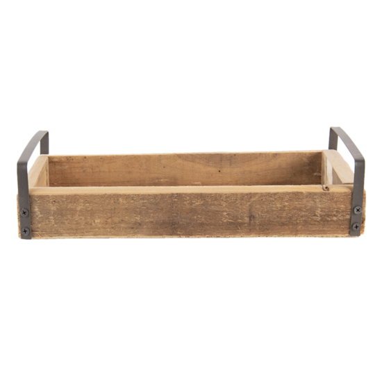 Clayre & Eef | Decoratief Dienblad set van 3 Bruin 35x20x5 / 30x15x5 / 25x10x5 cm | 6H2008