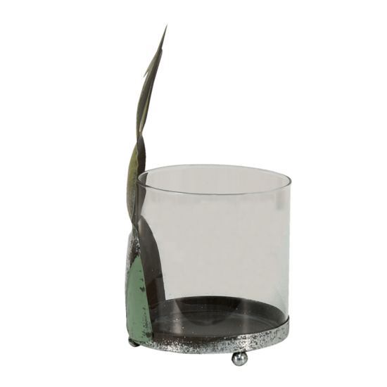 Clayre & Eef | Windlicht Konijn Groen, Wit, Roze 11x10x22 cm | 64995