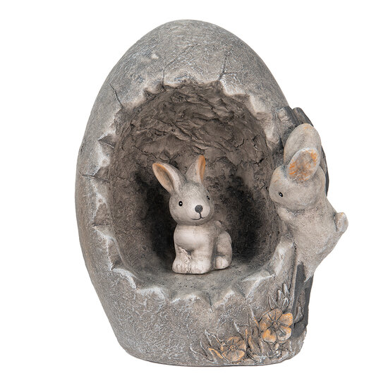 Clayre & Eef | Decoratie Ei Grijs 22x18x27 cm | 6MG0022