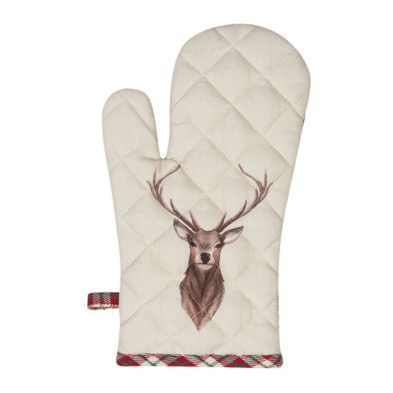 Clayre & Eef | Ovenwant Beige, Rood 18x30 cm | COL44