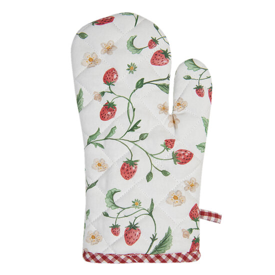 Clayre & Eef | Ovenwant Wit, Rood, Groen 18x30 cm | WIS44