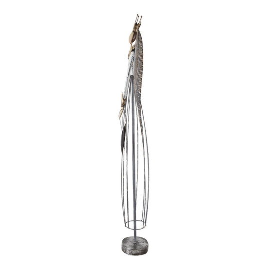 Clayre & Eef | Decoratie Beeld Engel Grijs 28x15x97 cm | 5Y0942