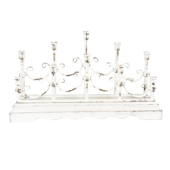 Clayre & Eef | Kandelaar Wit 69x18x41 cm | 5Y0953