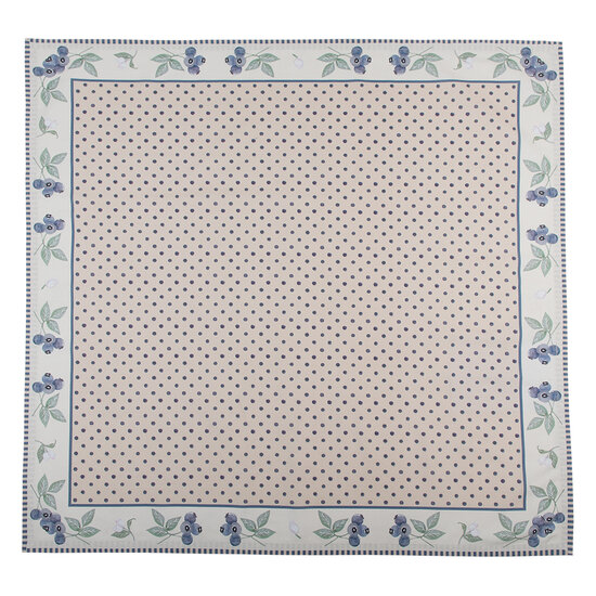Clayre & Eef | Vierkant Tafelkleed Beige, Blauw, Groen 150x150 cm | BBF15