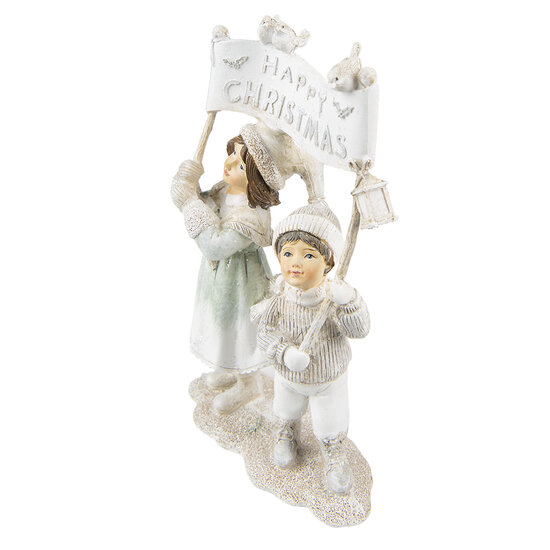 Clayre & Eef | Decoratie Beeld Kinderen Beige 14x7x23 cm | 6PR4806