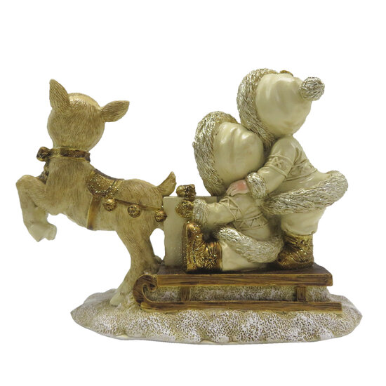 Clayre & Eef | Decoratie Buste Kinderen Goudkleurig 16x7x12 cm | 6PR4822
