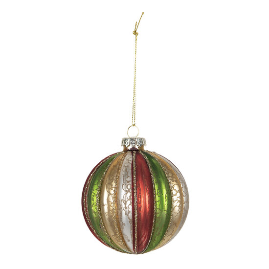 Clayre & Eef | Kerstballen set van 4 Meerkleurig ø 8x8 cm | 6GL2737