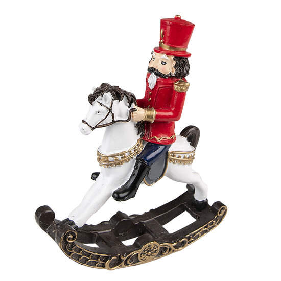 Clayre & Eef | Kerstdecoratie Notenkraker Rood 15x5x18 cm | 6PR3710