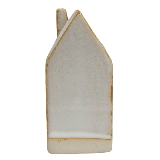 Clayre & Eef | Decoratie Huisje met LED Beige 5x5x12 cm | 6CE1506