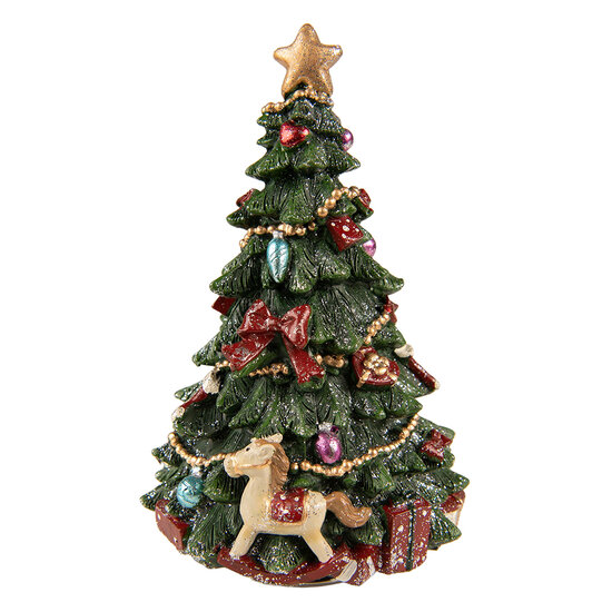 Clayre & Eef | Muziekdoos Kerstboom Groen ø 12x19 cm | 6PR3766