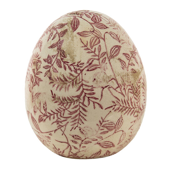 Clayre & Eef | Decoratie Beeld Ei Roze, Beige ø 9x12 cm | 6CE1402M