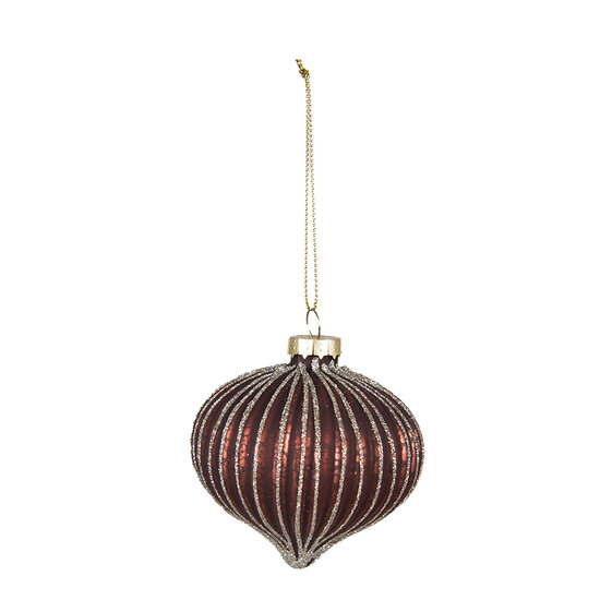 Clayre & Eef | Kerstballen set van 4 Rood ø 8x8 cm | 6GL4111