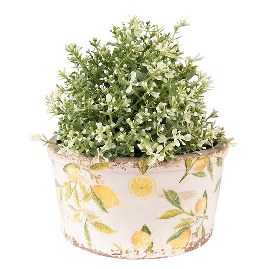 Clayre & Eef | Bloempot Binnen Geel, Beige ø 19x10 cm | 6CE1533L